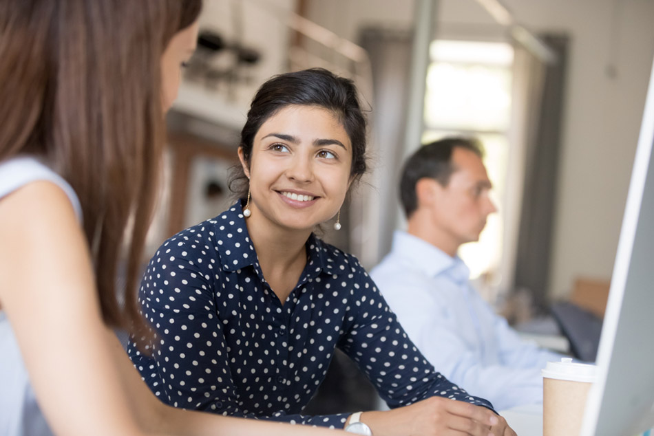 smiling employee